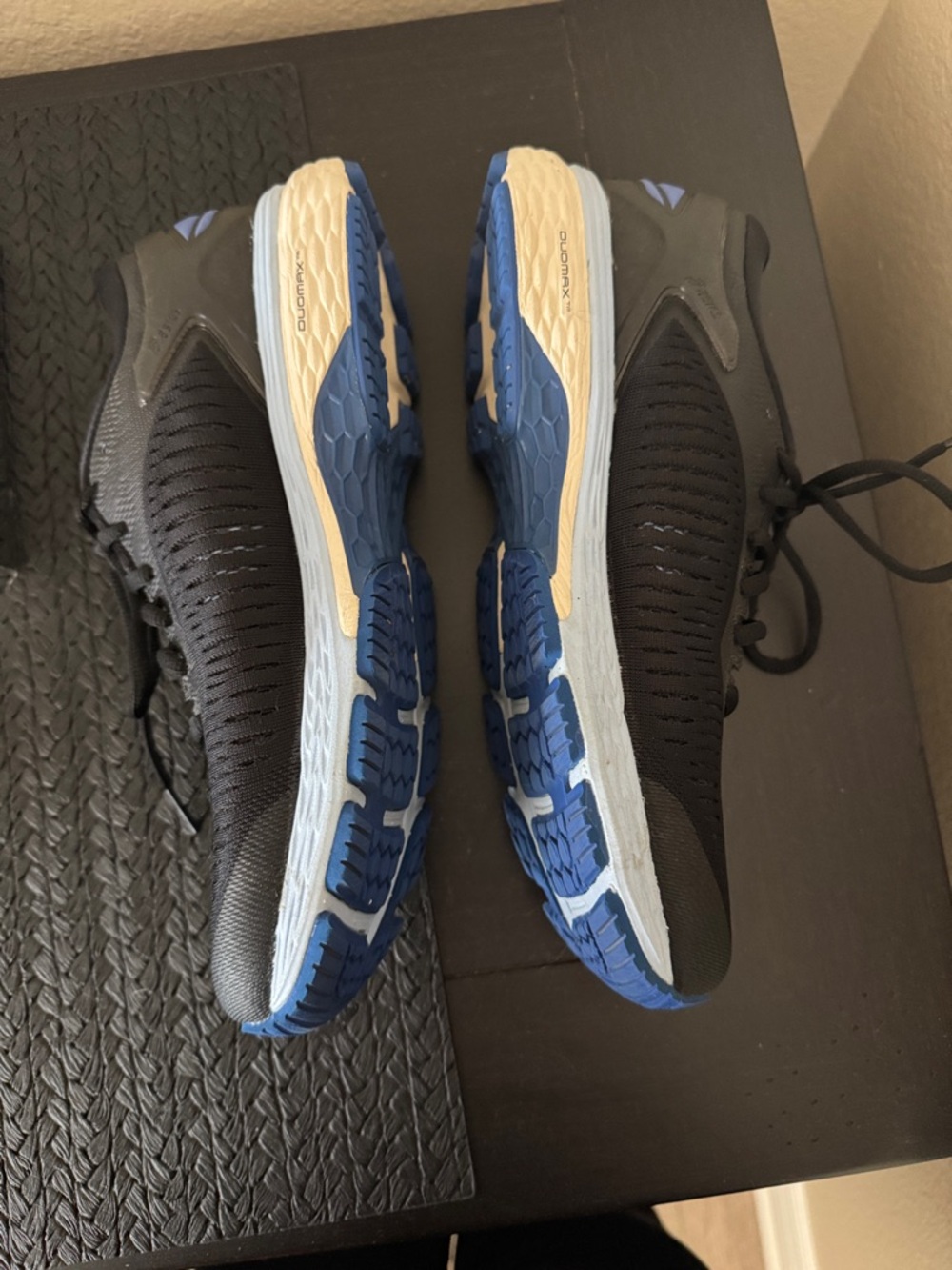 Asics Gel Kayano 25 Sneakers in Black and Blue Size 9 - Picture 2 of 7